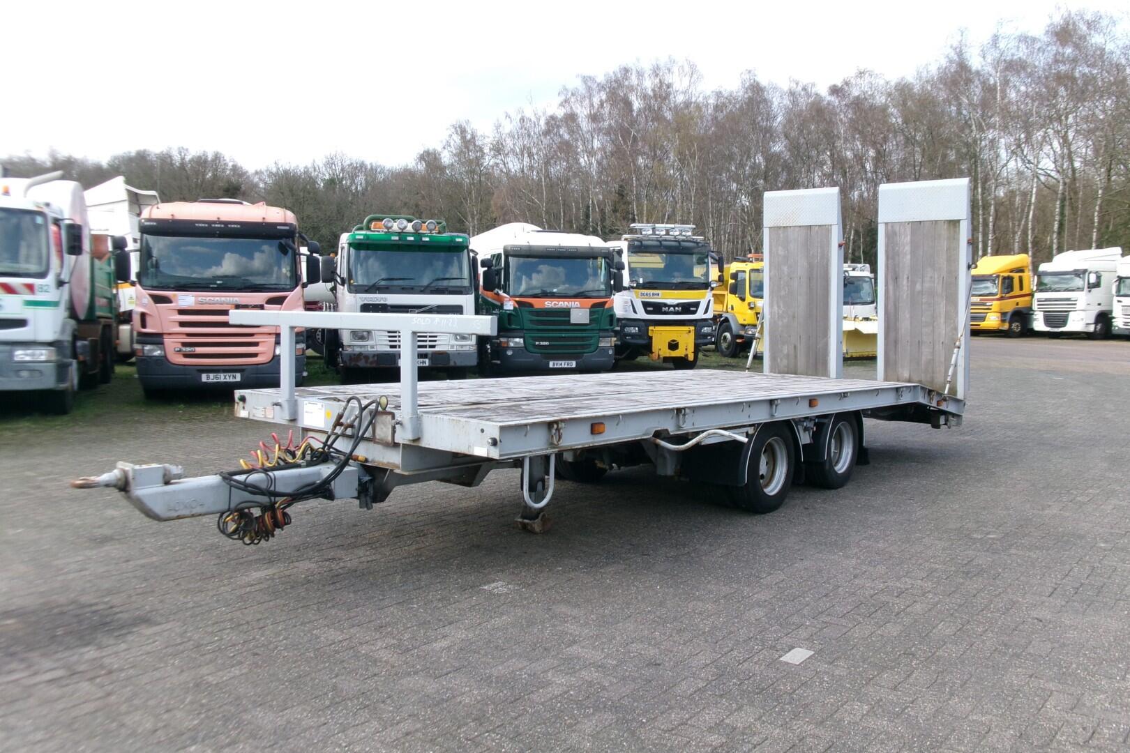 King 2-axle platform drawbar trailer 14t + ramps | Aanhangwagen | Platte bak