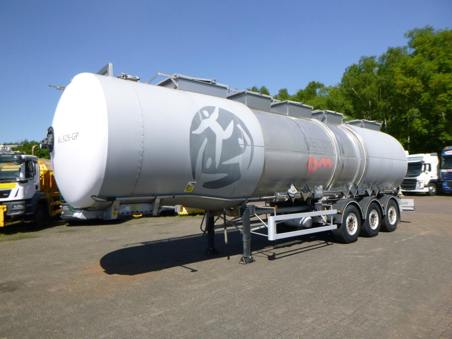 Magyar Chemical tank inox L4BH 44.5 m3 / 3 comp | Tankoplegger | Tankoplegger Chemicaliën