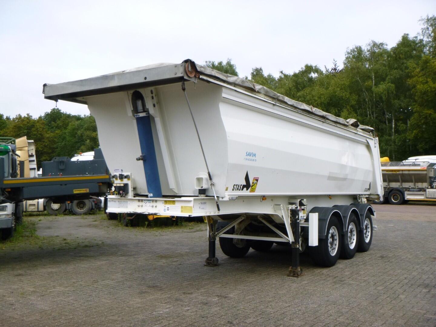 Stas Tipper trailer alu 25.5 m3 + tarpaulin | Oplegger | Kipper