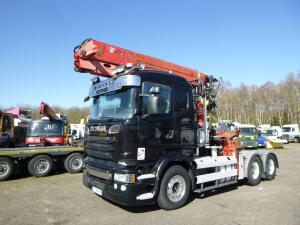 Scania R 580 6x4 Euro 6 + Jonsered 2850 crane