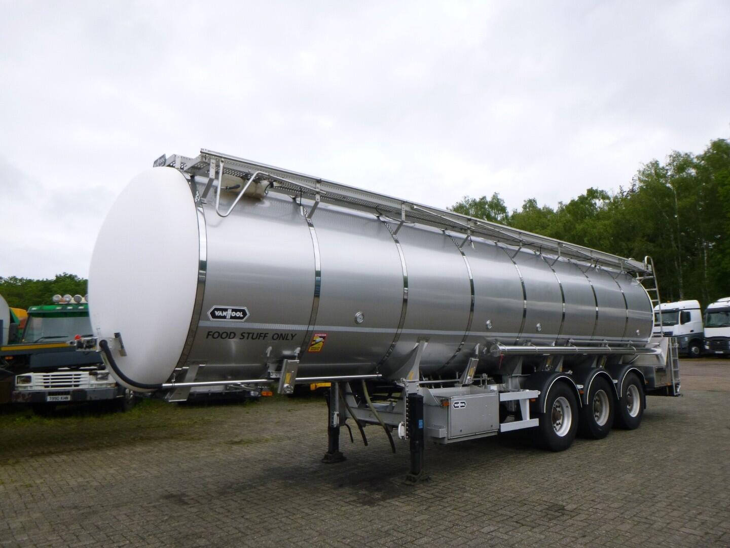 Van Hool Food tank inox 36 m3 / 4 comp + pump | Tankoplegger | Tankoplegger Levensmiddelen