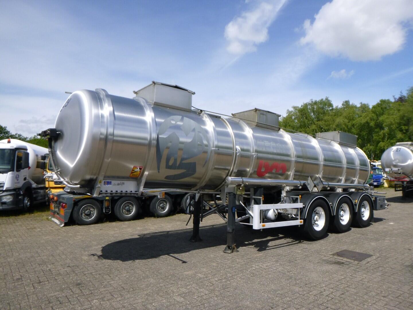 Magyar Chemical tank inox L4BH 22.5 m3 / 1 comp | Tankoplegger | Tankoplegger Chemicaliën