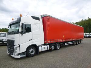 Volvo + Krone FH 460 6x2 Euro 6 + Curtain side trailer SD