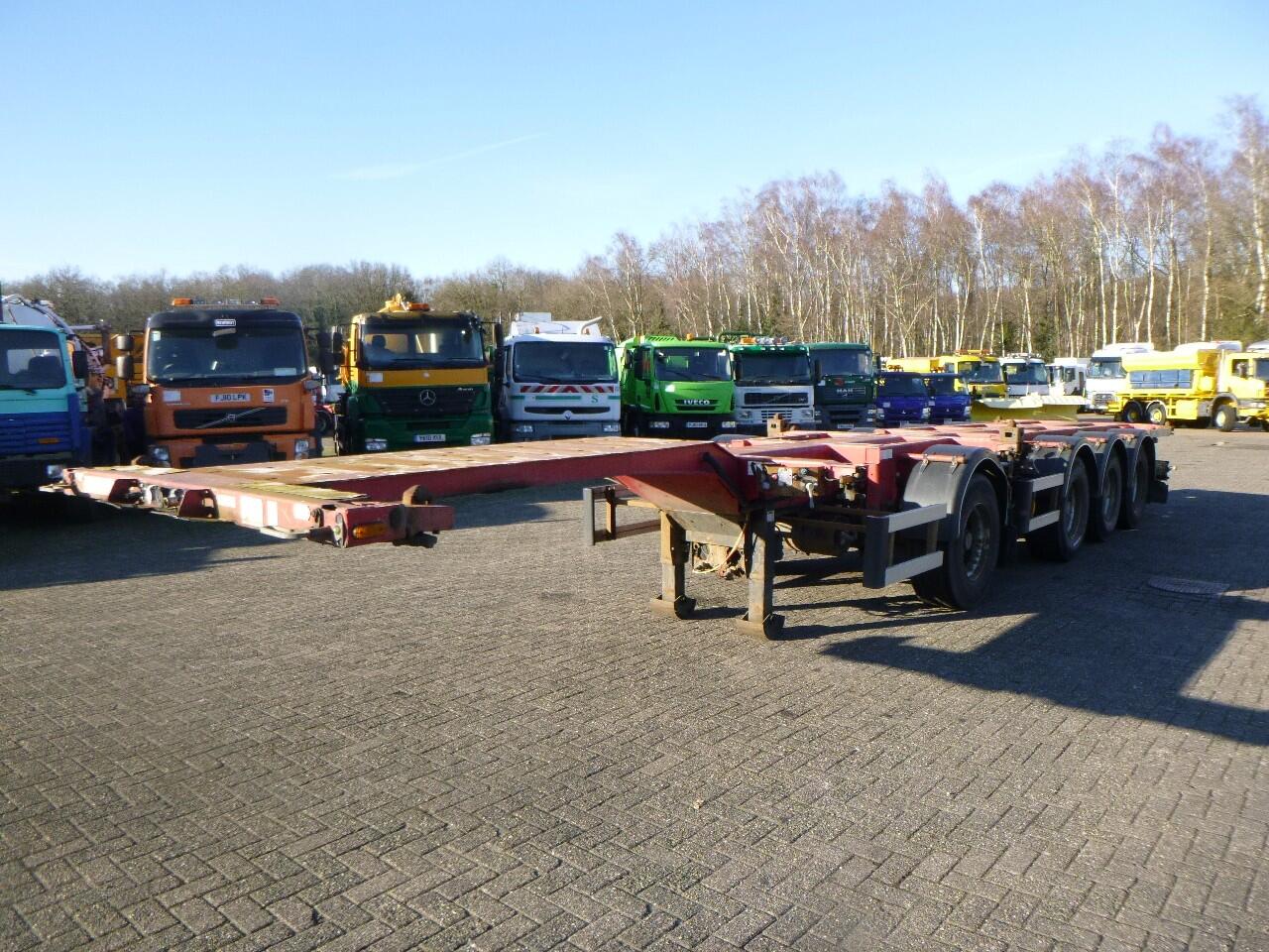 D-TEC 4-axle container combi trailer (3 + 1 axles) 20-30-40-45 ft | Oplegger | Containertransport
