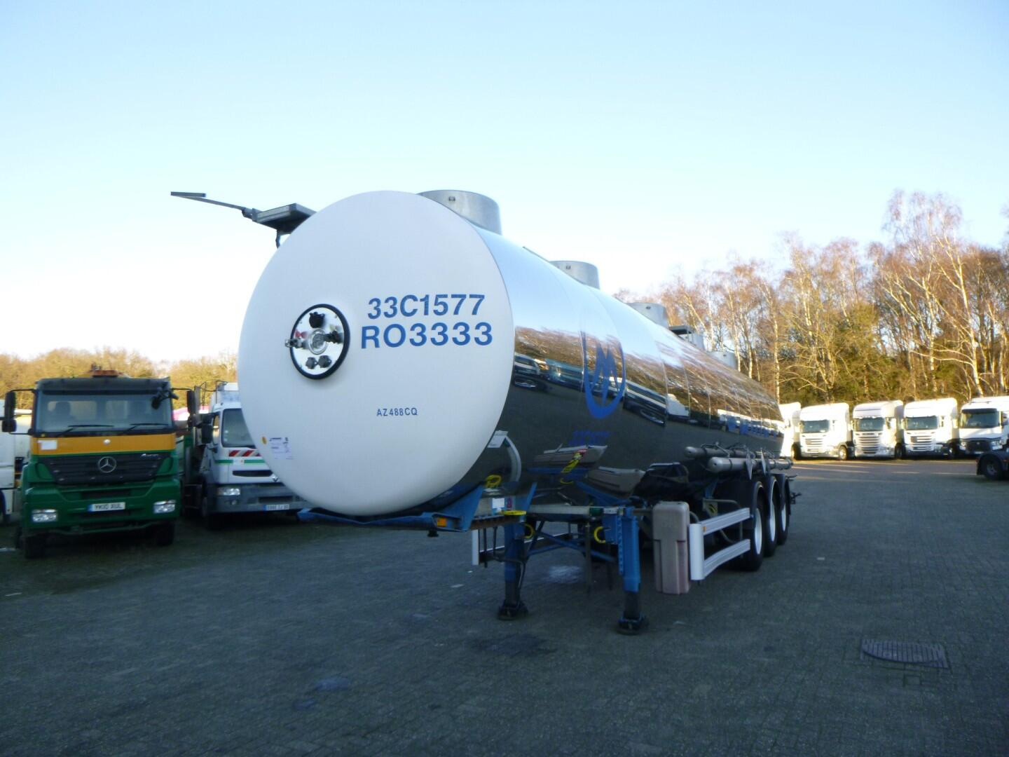Magyar Chemical tank inox L4BH 32.9 m3 / 1 comp | Tankoplegger | Tankoplegger Chemicaliën