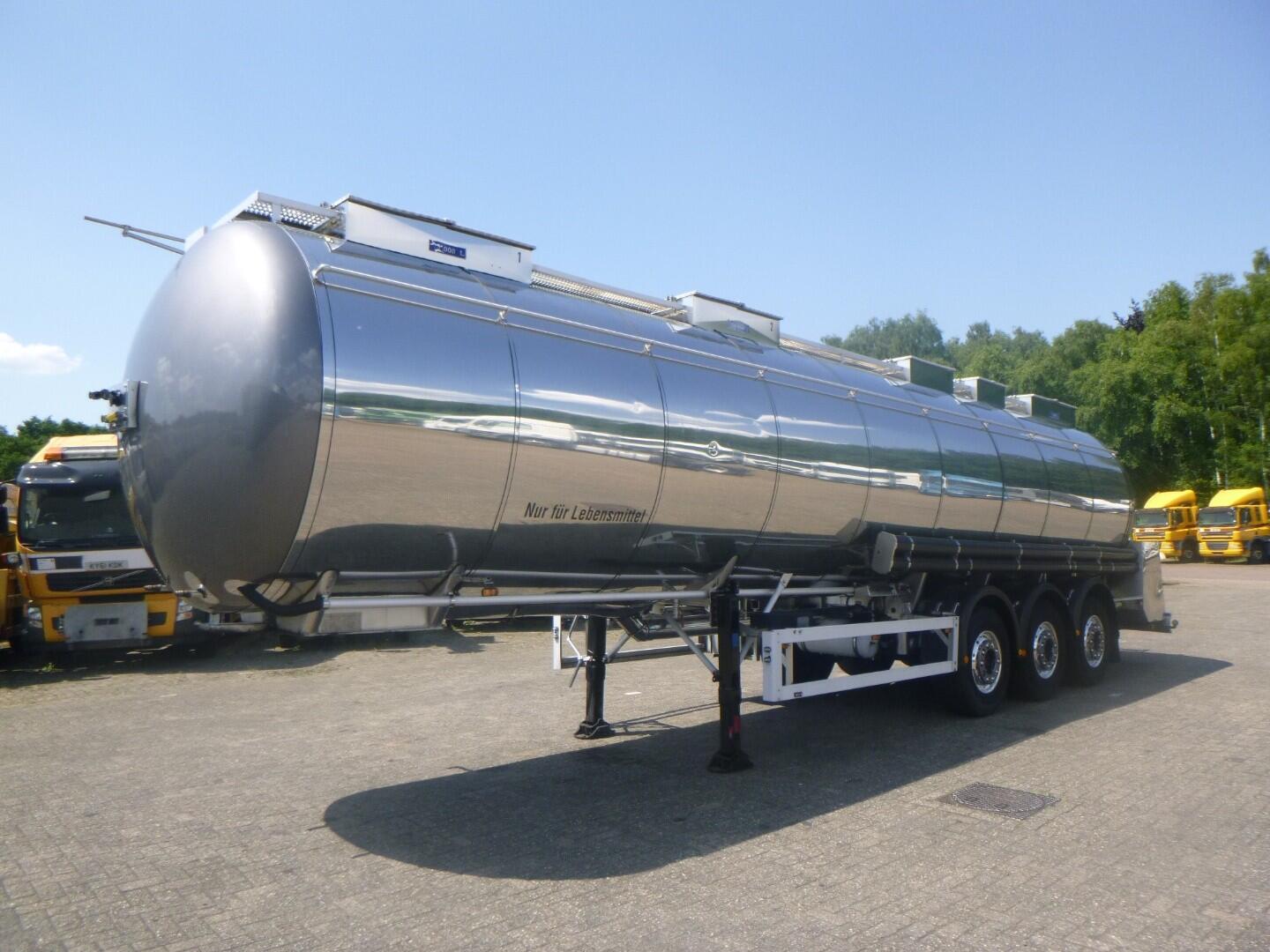 Feldbinder Food tank inox 39 m3 / 3 comp | Tankoplegger | Tankoplegger Levensmiddelen