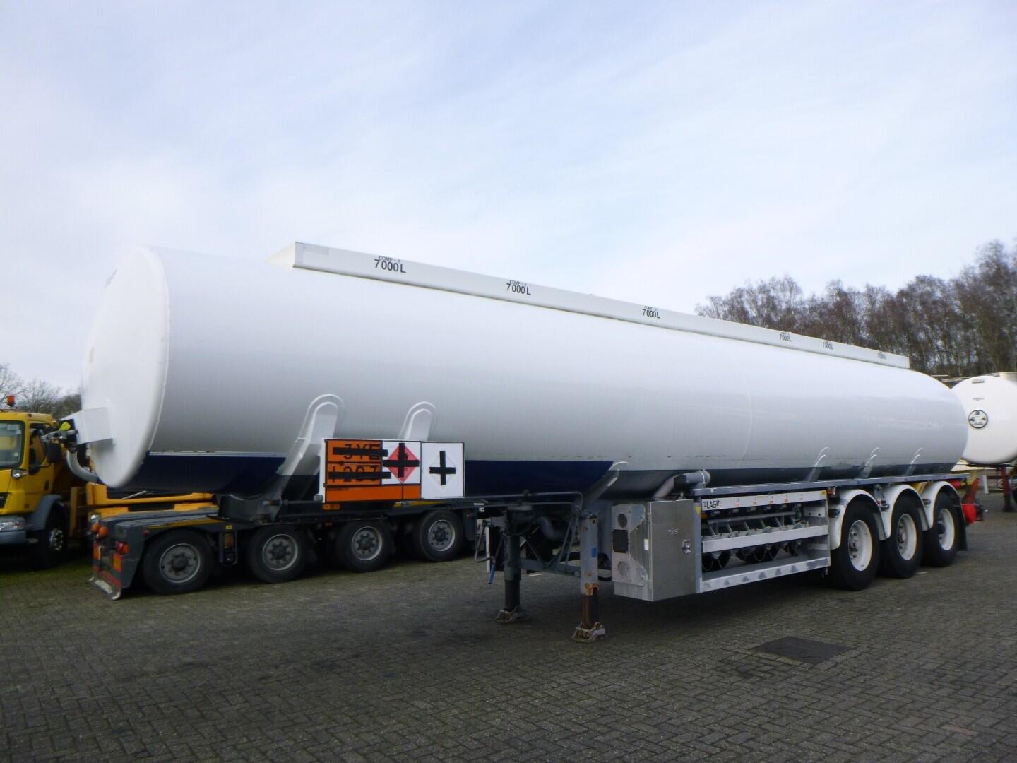 L.A.G. Fuel tank alu 44.4 m3 / 6 comp + pump | Tankoplegger | Tankoplegger Brandstof