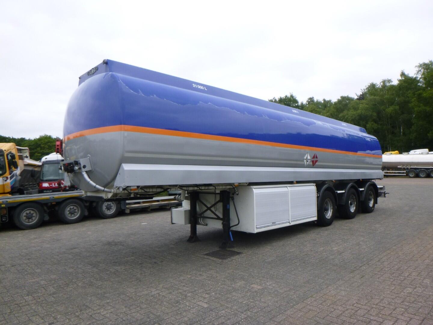 L.A.G. Fuel tank alu 50.5 m3 / 3 comp + pump | Tankoplegger | Tankoplegger Brandstof