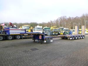 Kassbohrer 5-axle semi-lowbed trailer ext 74 t + ramps