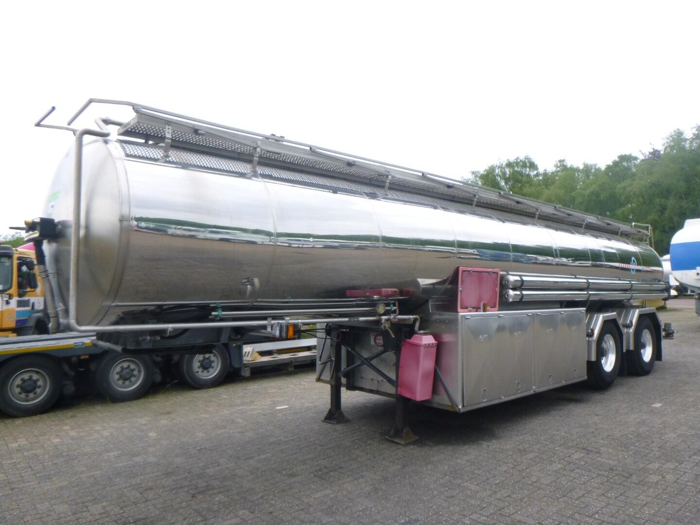 Magyar Fuel / oil tank inox 23 m3 / 7 comp + pump | Tankoplegger | Tankoplegger Brandstof